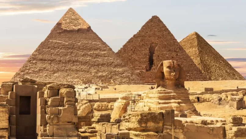 The Great Sphinx and the Pyramids of Giza