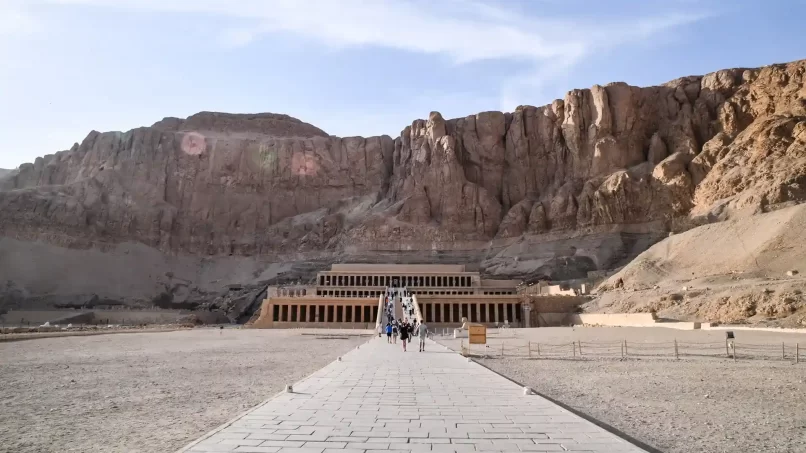 Temple of Hatshepsut below the cliffs of Deir el-Bahari on Luxor's West Bank