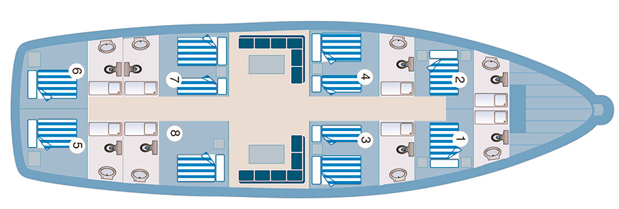 turkish gulet layout