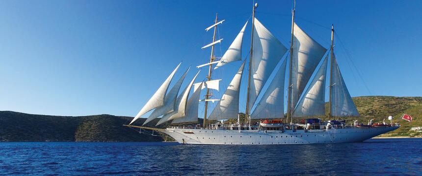 Star Clipper On Sea