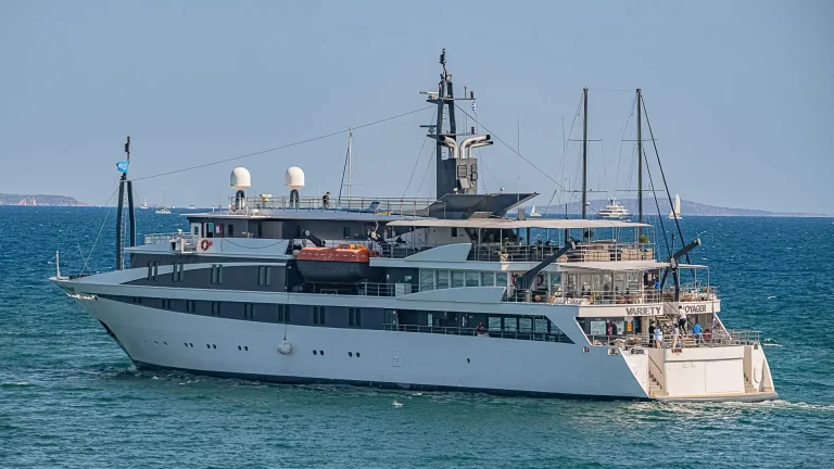 The boutique yacht Variety Voyager at sea