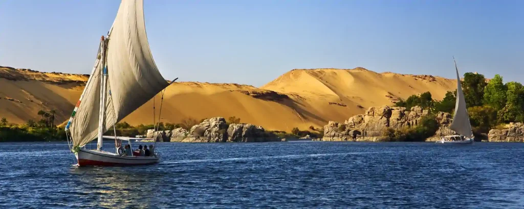 A river cruise boat on the Nile