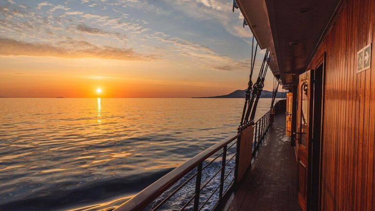 Sunset at sea from the deck of M/S Galileo