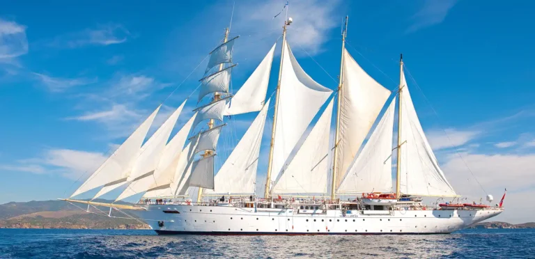 A Star Clippers tall ship under full sail
