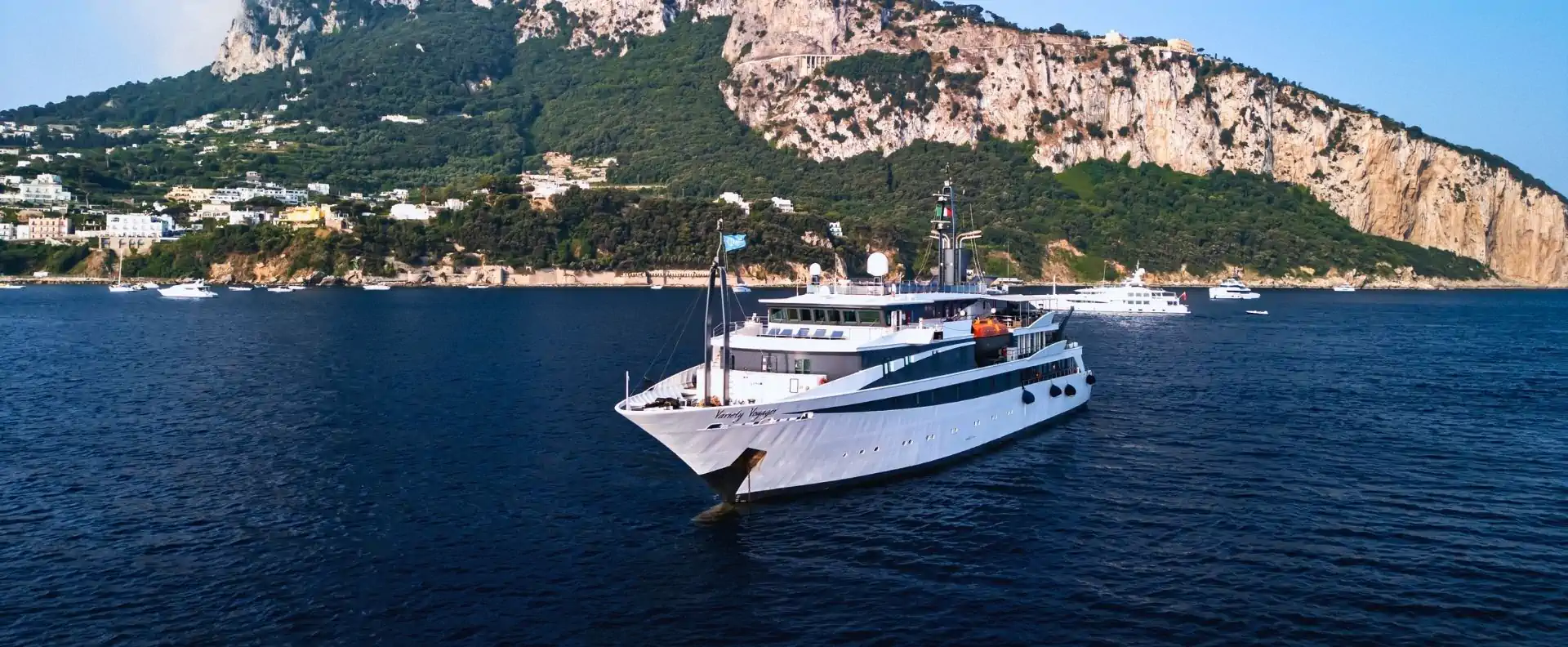 mall ship cruise at anchor capri