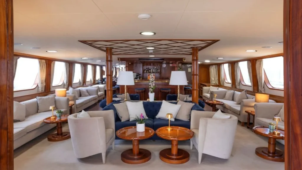 Lounge on board M/Y Callisto