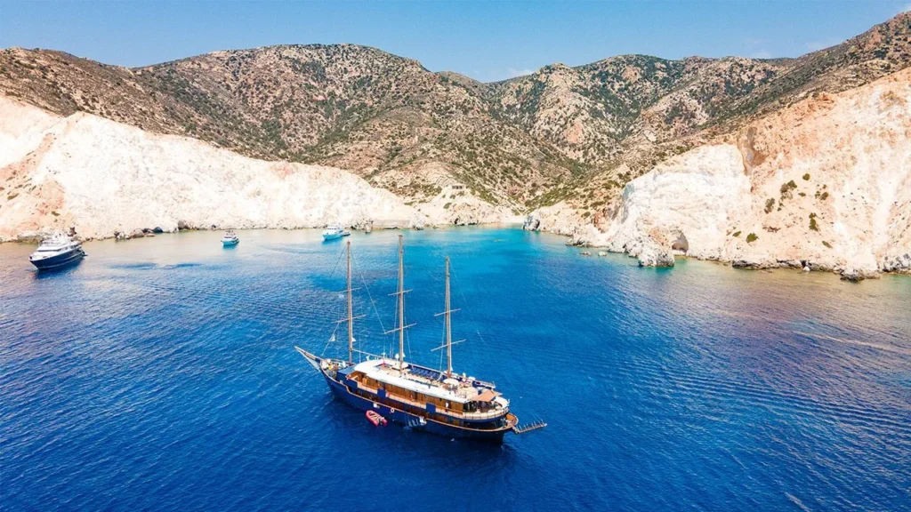 M/S Galileo at anchor off a Greek island