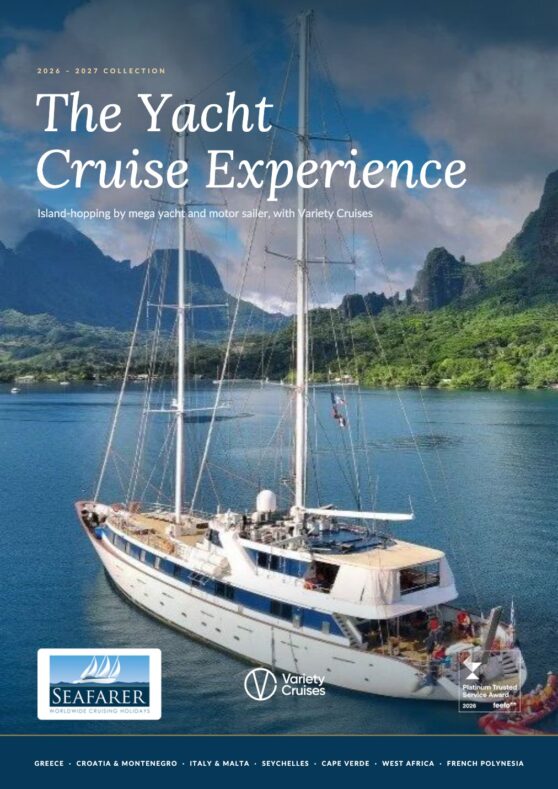 Cover of the The Yacht Cruise Experience 2026–2027 brochure